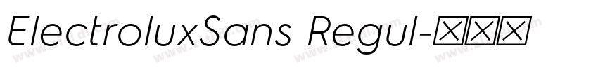 ElectroluxSans Regul字体转换